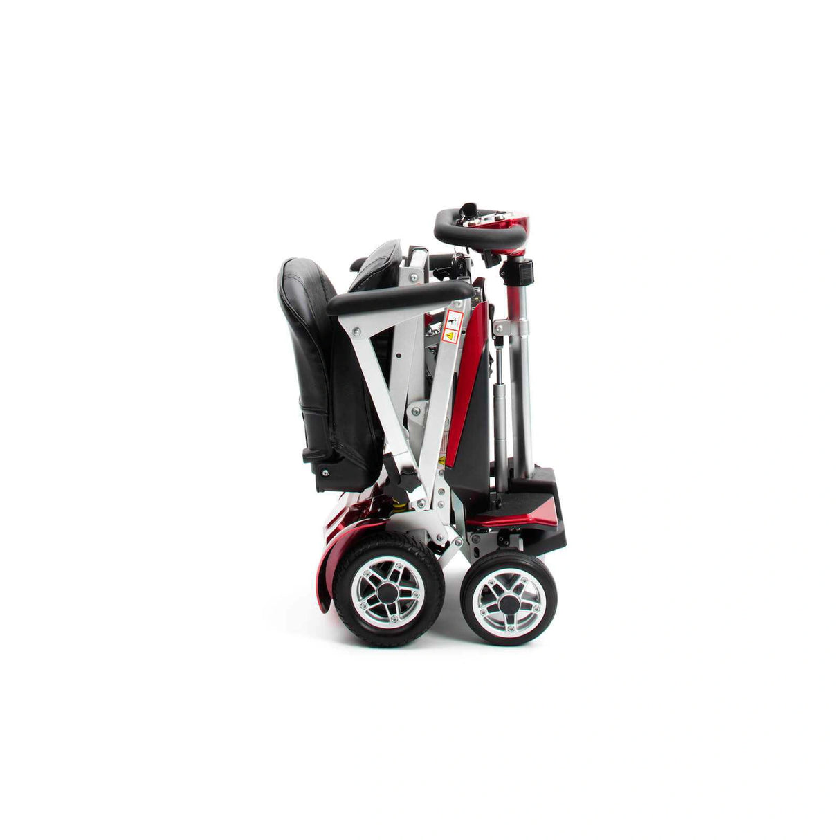 Foldable mobility scooter on a white background