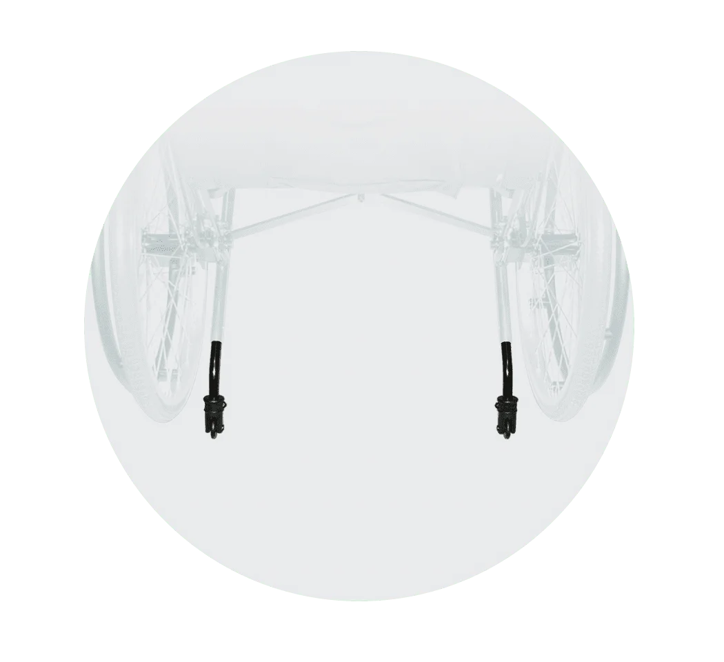 Pair of standard Anti tipper wheels for Karma Wheelchairs
