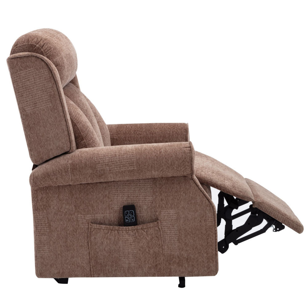 Alabama rise and recline chair - Dual motor-Brown - Ex Demo