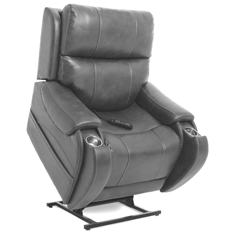 Atlas Leather Rise Recliner Chair head and lumbar support and wireless charging - Ex Demo