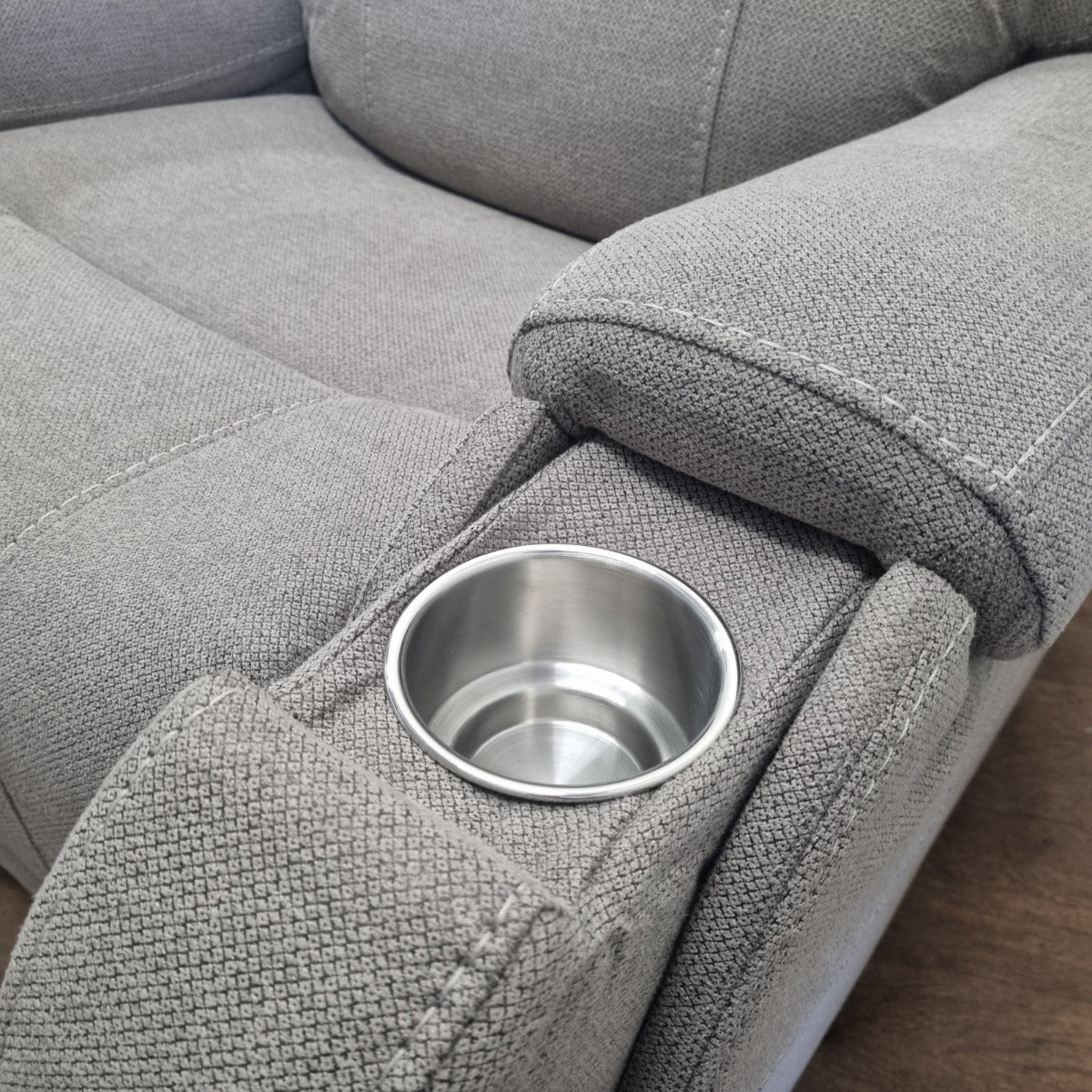 Atlas Fabric Rise Recliner Chair head and lumbar support and wireless charging