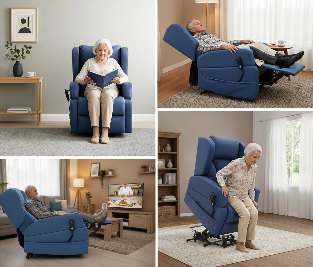 Barrowfield riser recliner chair, wipe clean, removeable arms, easy to move