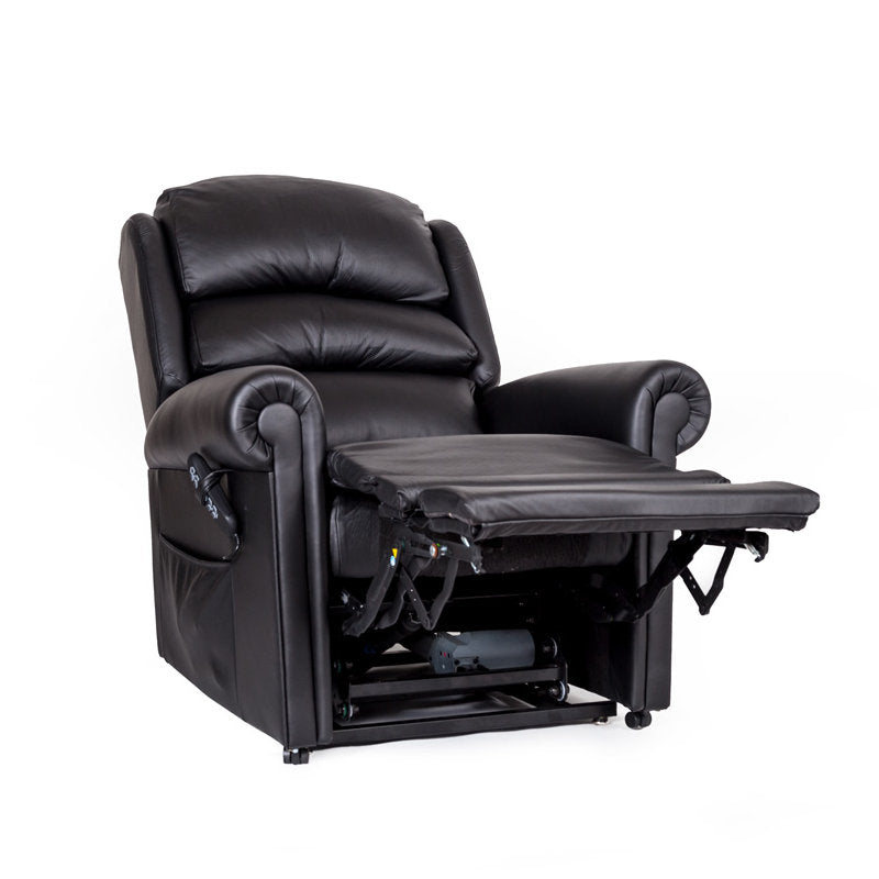 Cullingworth Waterfall Backrest Black leather - Ex Demo