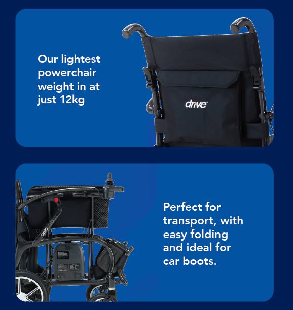 AeroCarbon Electric Wheelchair – Ultra-Lightweight Carbon Fibre Powerchair - Only 12kg - Optional carer controls