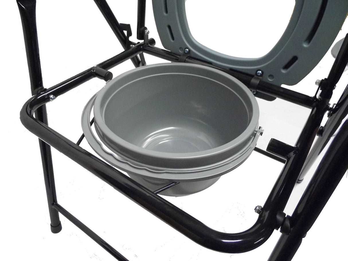 Lightweight Folding Commode Chair - Open