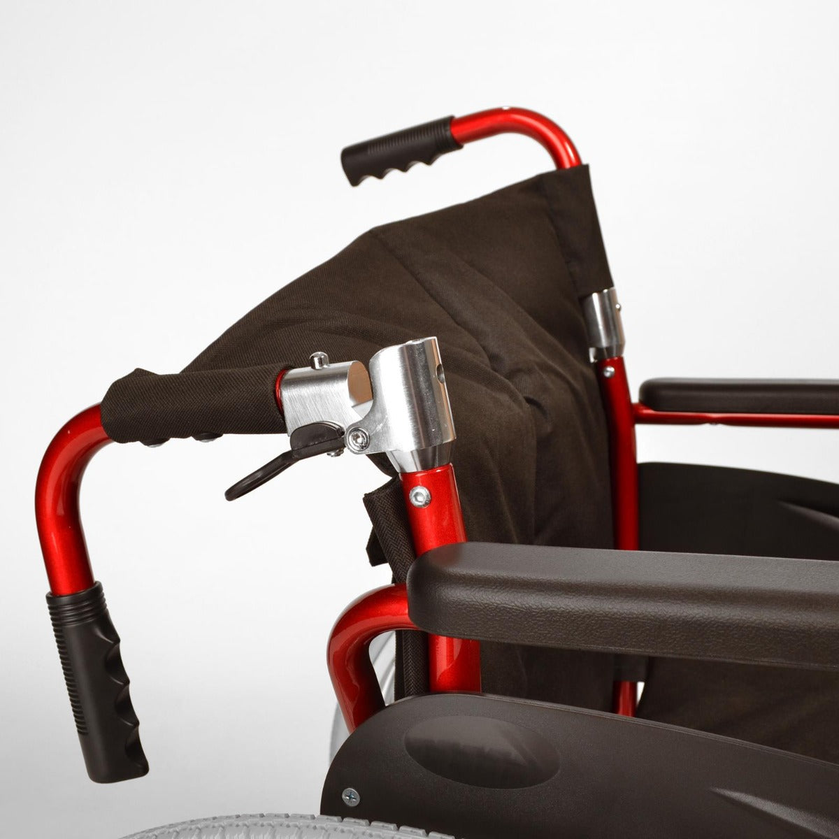 Lightweight Self Propel Wheelchair Red - Half Reclining Mechanism