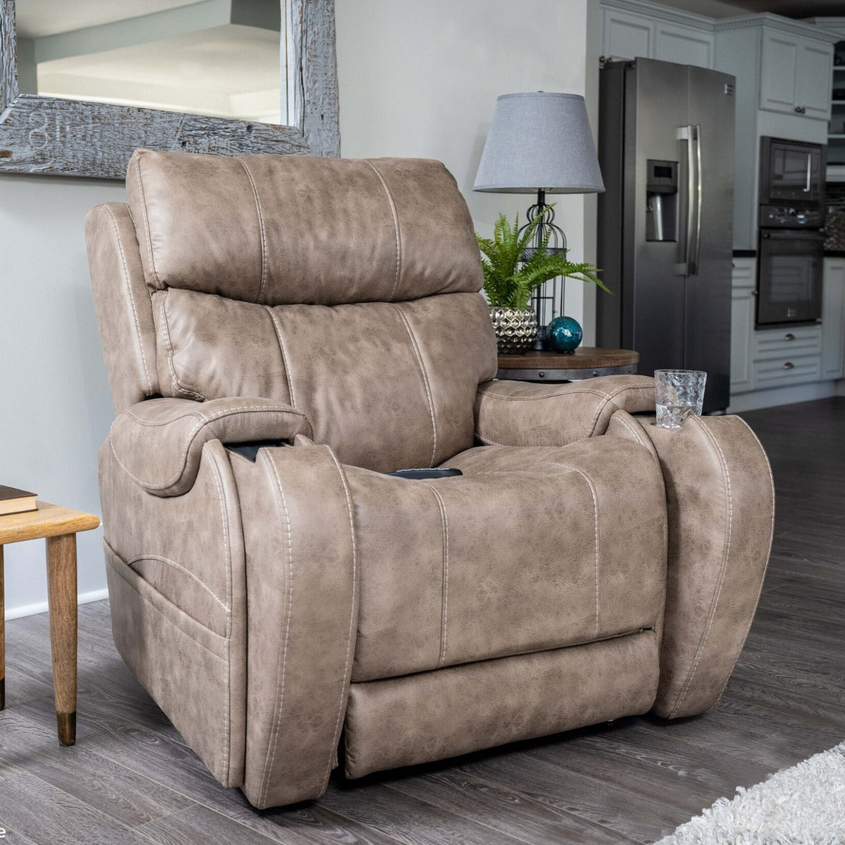 Atlas Rise Recliner Chair head and lumbar support and wireless charging