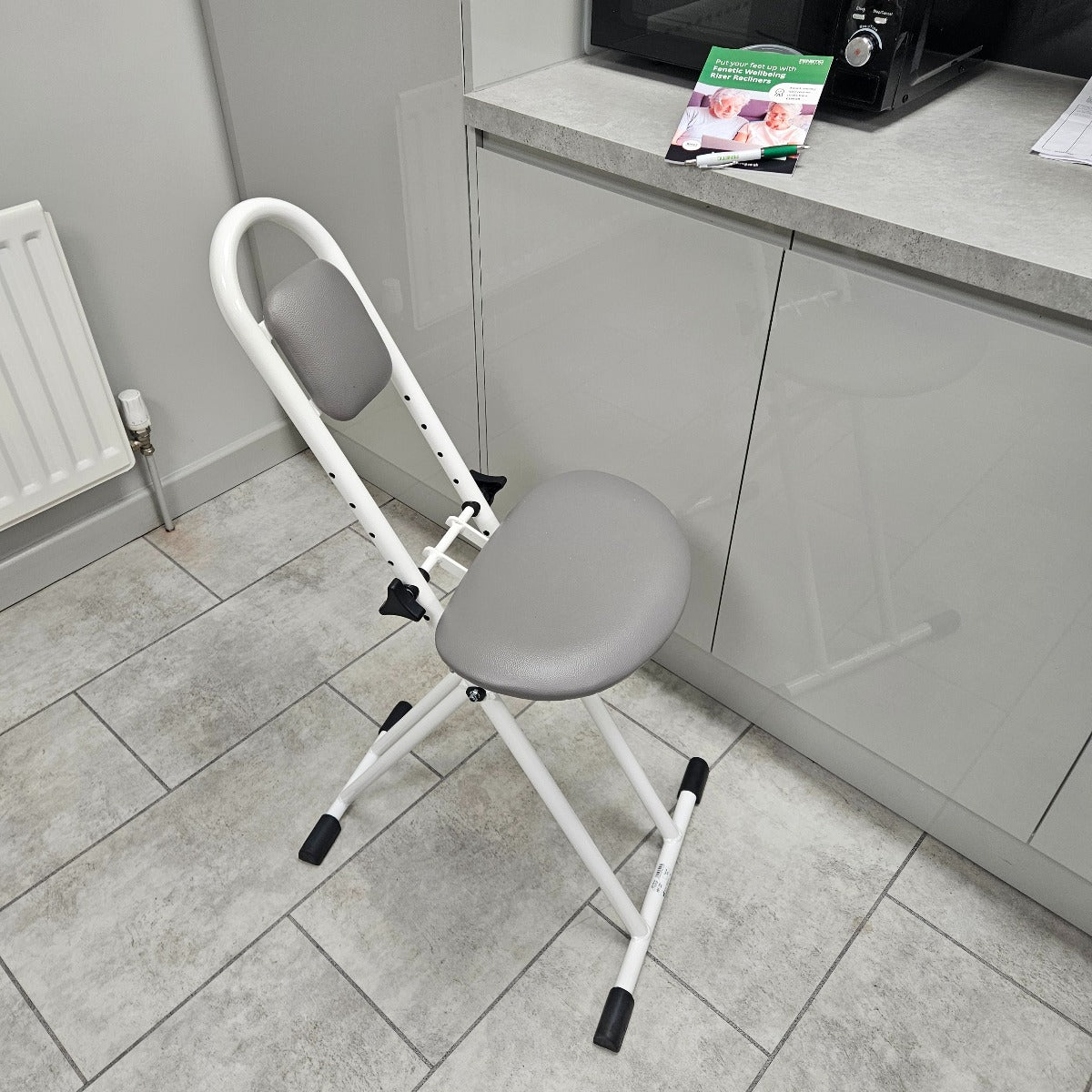 Folding perching stool