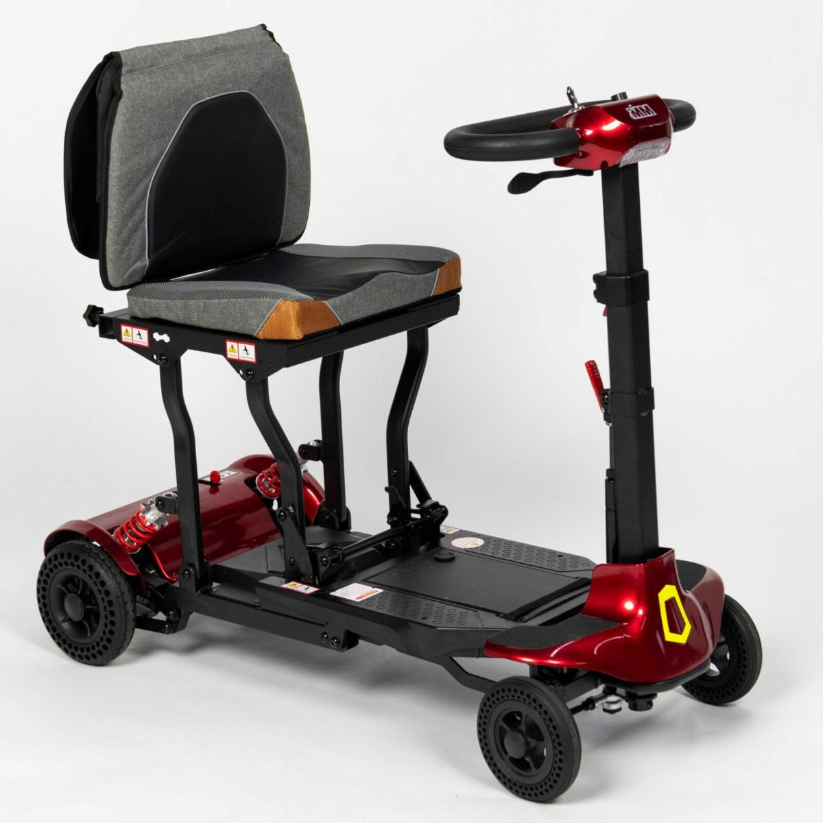Monarch Genie Fully Folding Compact Mobility Scooter - 16kgs-Red