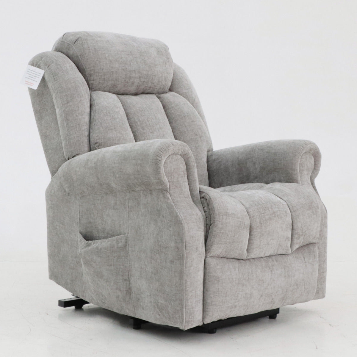 Hainworth Dual Motor Rise and Recliner Chair with Heat and Massage-Fabric-Grey