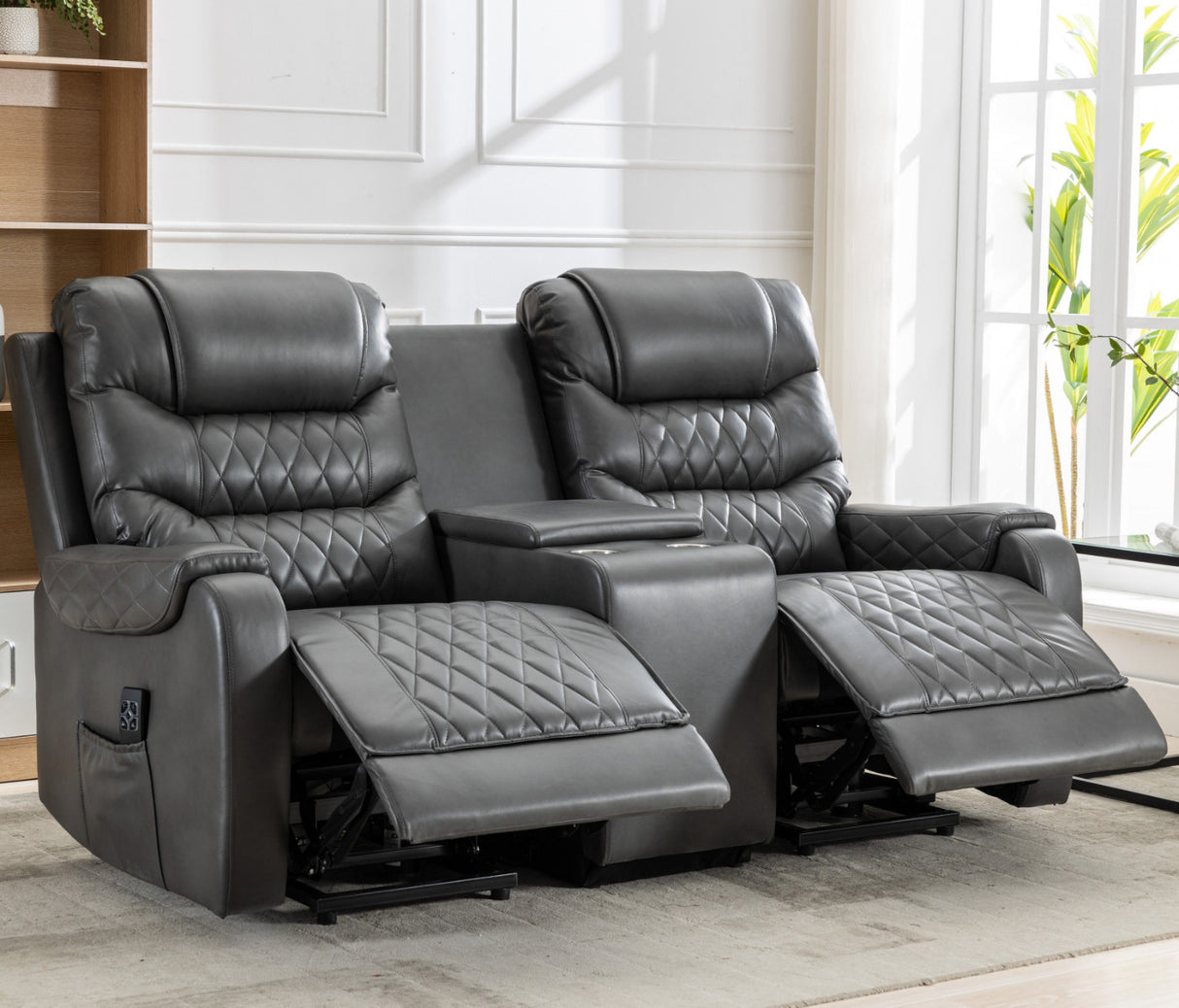 Hebden Riser recliner sofa with centre console - Ex Demo