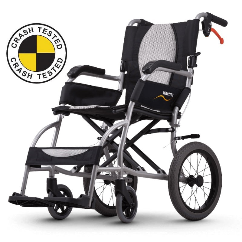 Karma Ergo Lite Ultra Lightweight Wheelchair Crash Tested Weighs 8.6kg-18" Seat