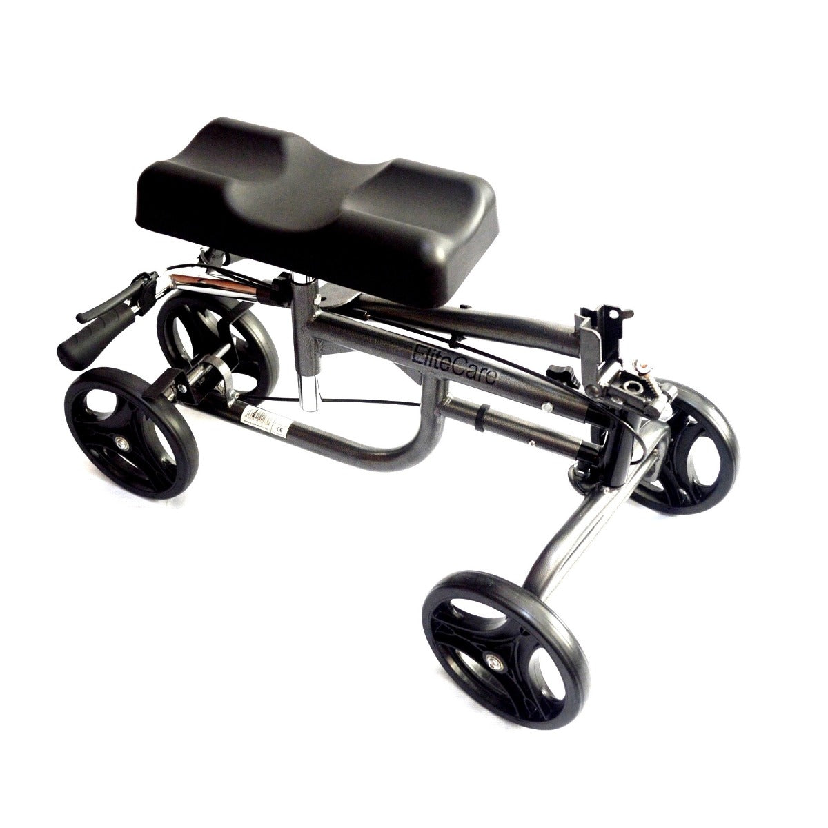 Knee walker with brakes and adjustable handle