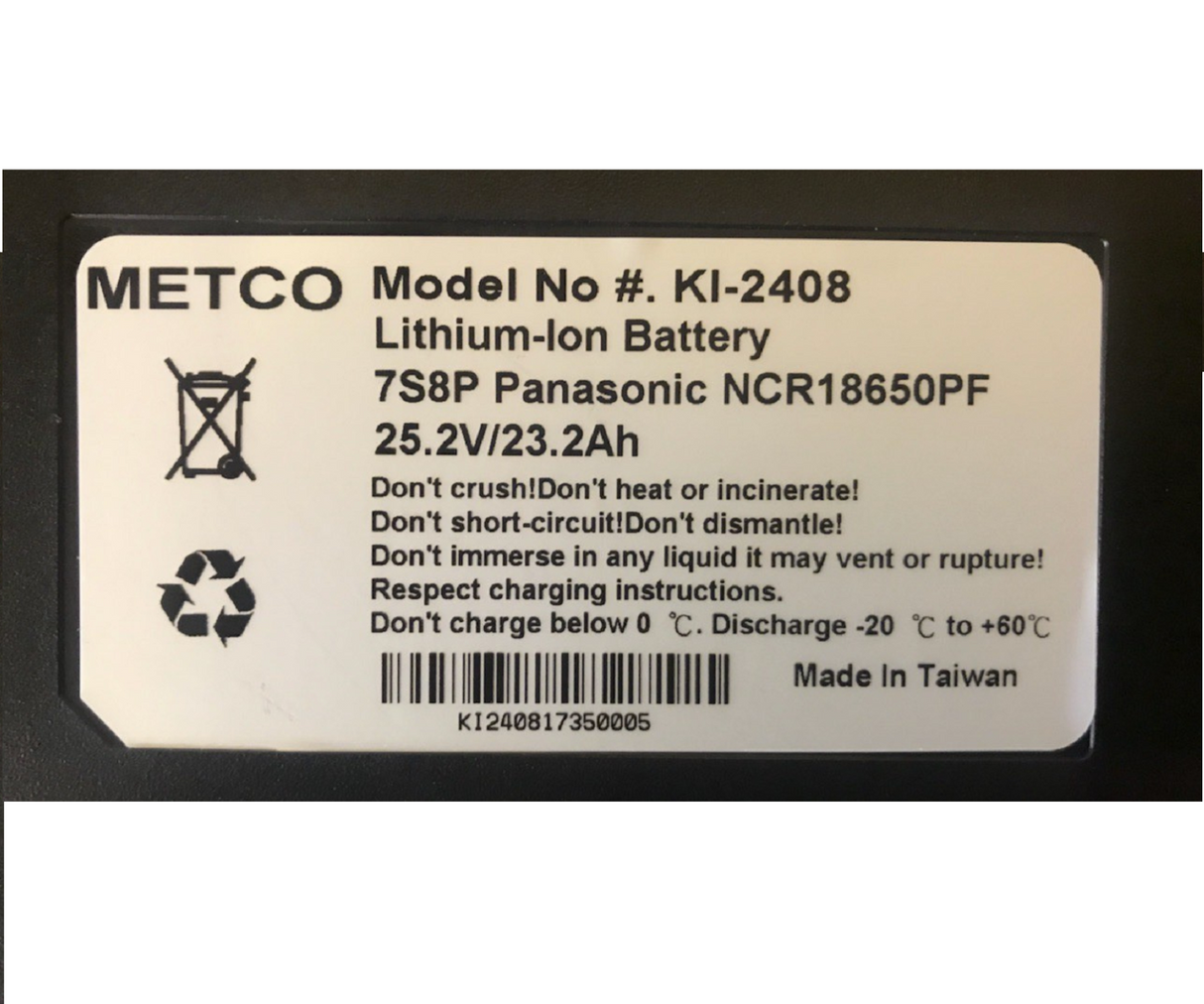 Lithium ion battery for Elite Care Rocket Electric Wheelchair 24V 23.2AH - Information