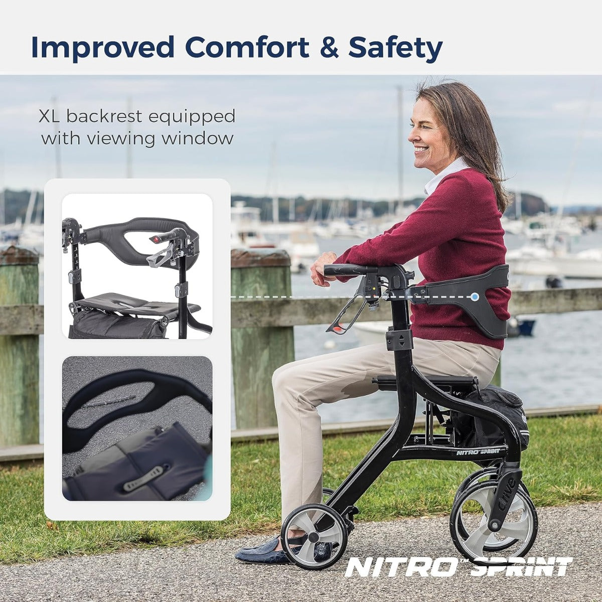 Drive Nitro Sprint Rollator - NEW 2025 Model with upgrades