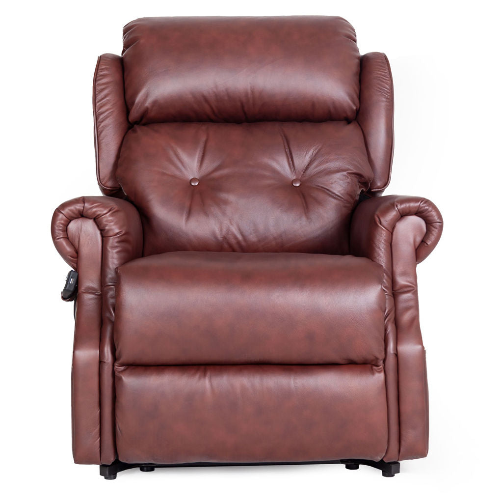Oakworth Powered Headrest Dual Motor Chestnut Leather - Ex Demo