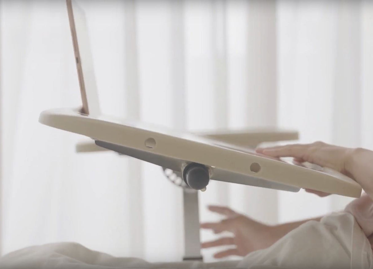 Deluxe over bed or chair table adjustable width height and angle