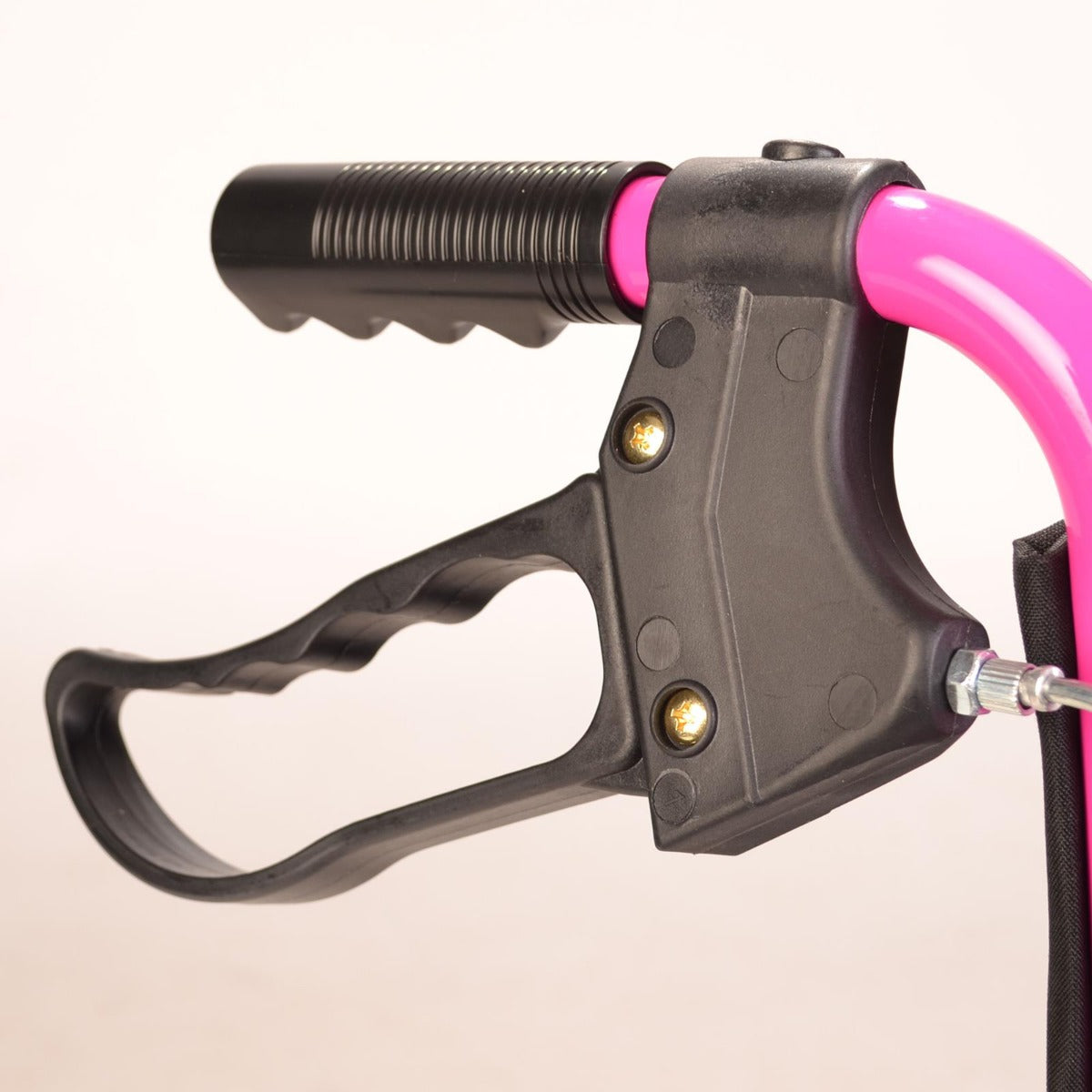 Lightweight Folding Pink Wheelchair - Brakes