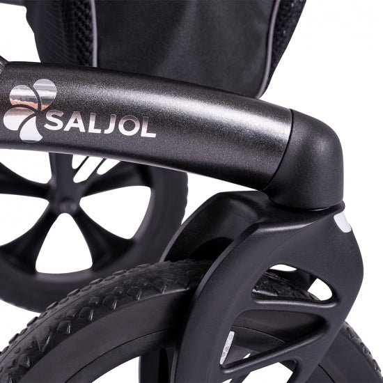 Saljol All Terrain off road Rollator lightweight wheeled walker with seat & bag