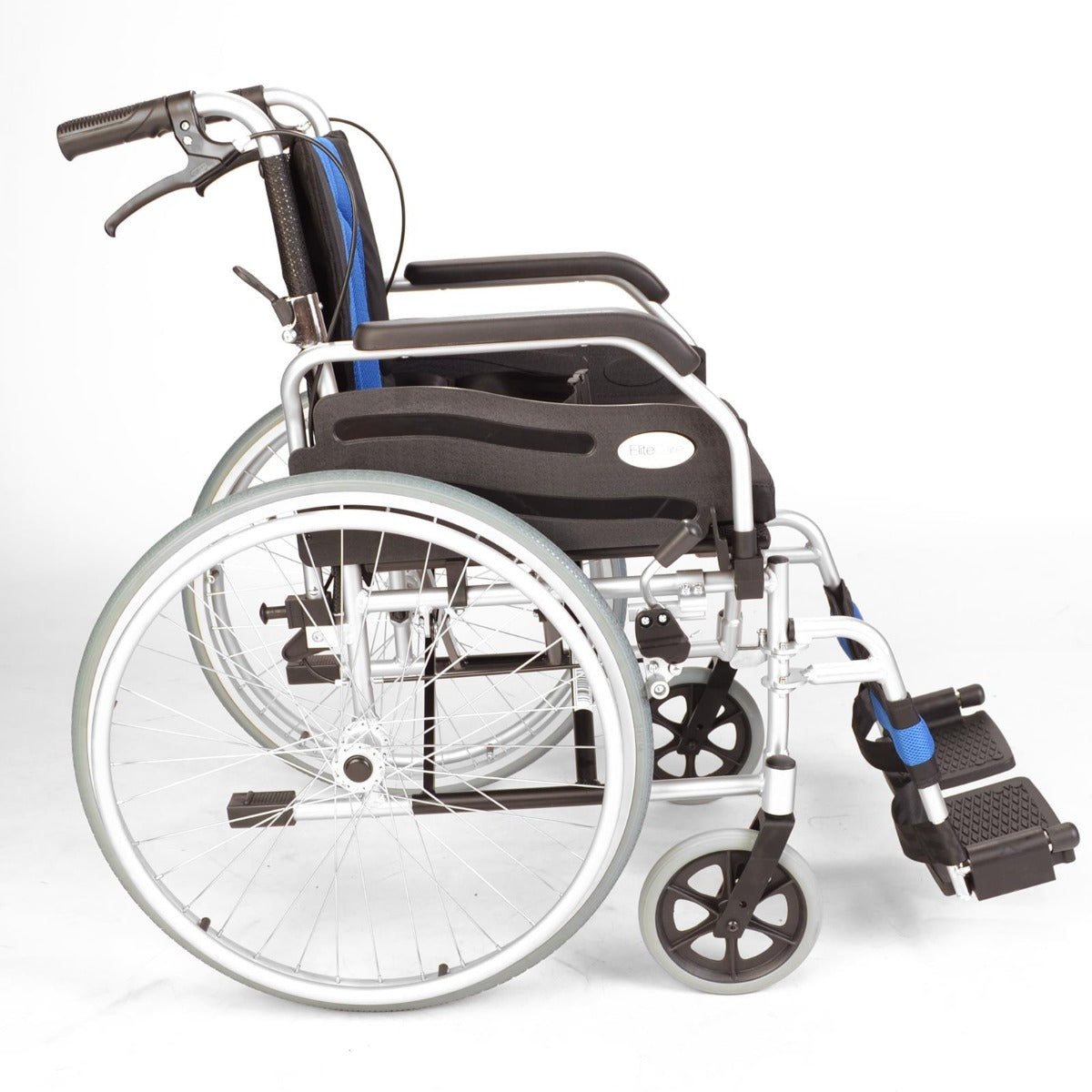 Self propel narrow wheelchair with handbrakes ECSP01-16 - Side View
