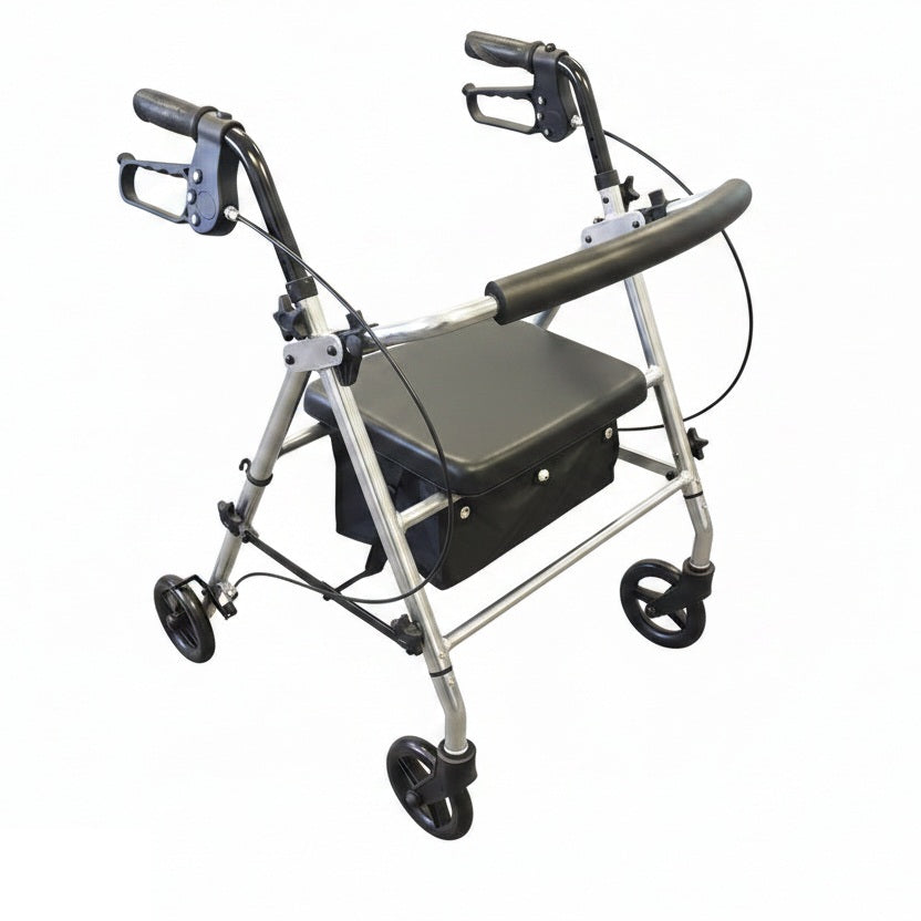 Lightweight rollator walker 4 wheel walking mobility frame 5 Colours - 6kg