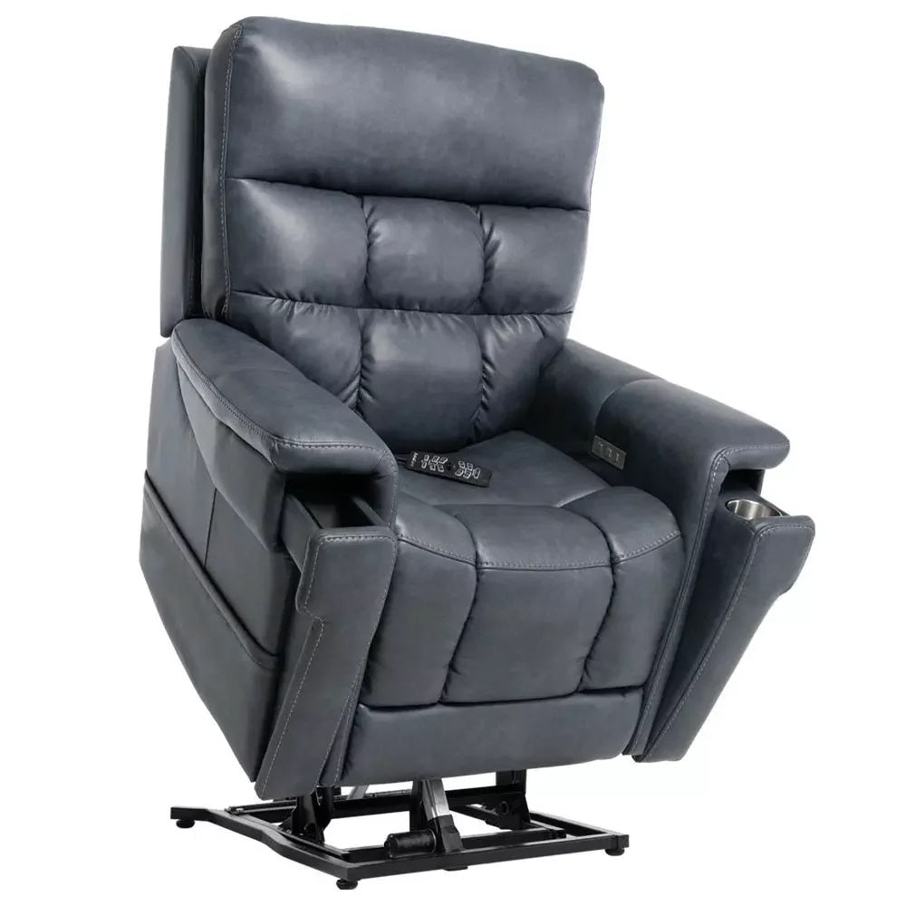 The Ultra 5 Motor High leg Lift Rise Recliner Chair with Heat and Massage-Medium-Slate
