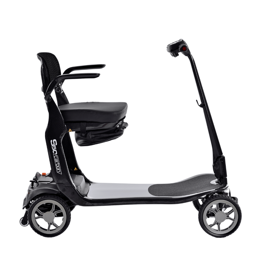 Sterling S50 Carbon Fibre Ultralight Travel Mobility Scooter and travel case