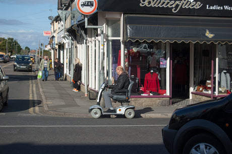 Mobility Scooter on High street