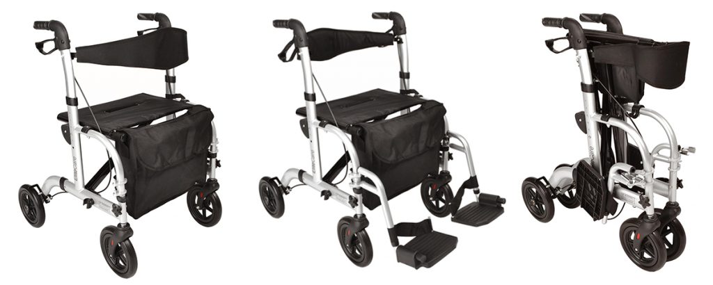 This 2 in 1 Rollator Wheelchair is Your Perfect Travel Companion