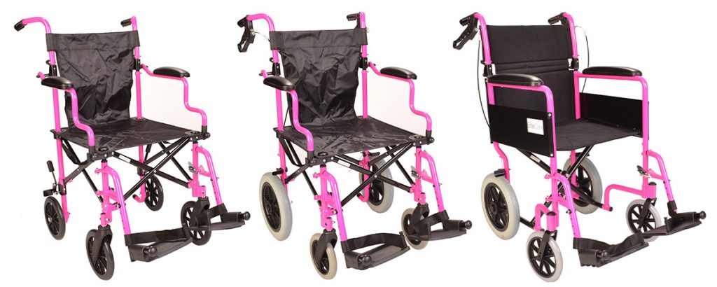 Our Best-Selling Travel Wheelchairs in Pink