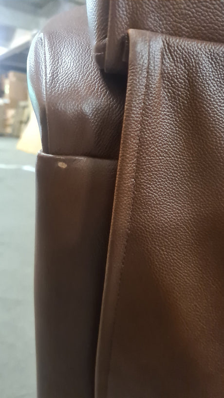 Cullingworth Lateral Backrest Castagne brown leather - Ex Demo