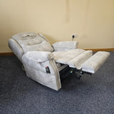 Monmouth Plus 4 motor chair with Memory, Heat and High leg lift Petite Size Patchwork Mist Fabric - Ex Demo