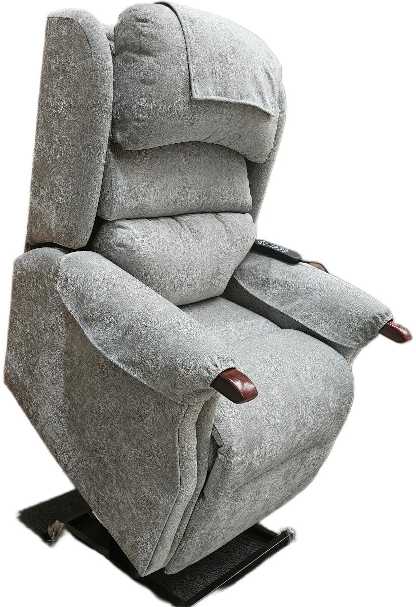 Cullingworth with knuckles 4 motor chair  Grande Size Waterfall Back Aqua Fabric - Demo
