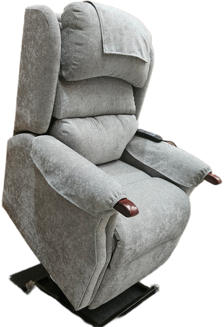 Cullingworth with knuckles 4 motor chair  Grande Size Waterfall Back Aqua Fabric - Demo