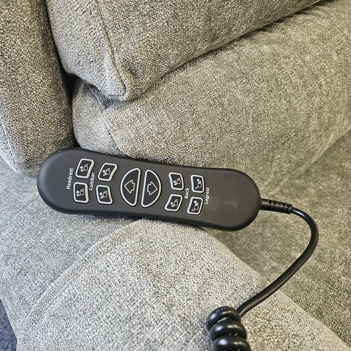 Control panel with buttons on a textured surface