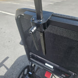 Close-up of a wheelchair