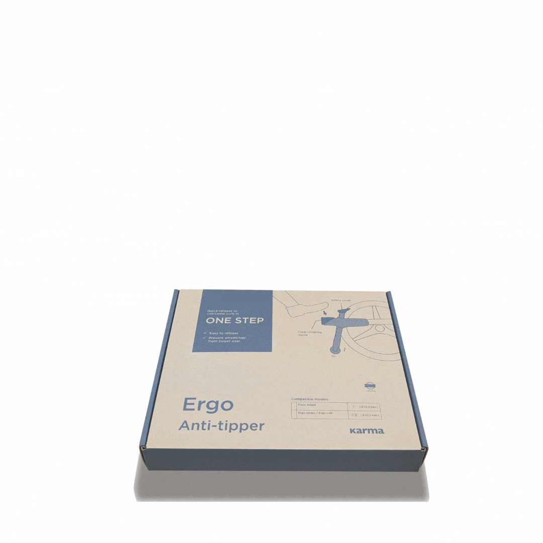 Pair of Deluxe Ergo Anti Tippers for Ergo Wheelchairs