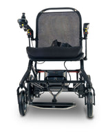 Black electric wheelchair on a white background
