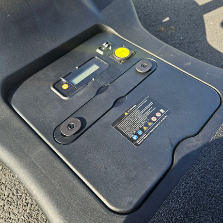 Close-up of an electric scooter's battery