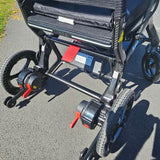 close up of a powerchair
