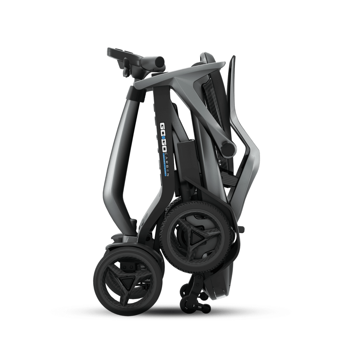 Foldable electric scooter on a transparent background