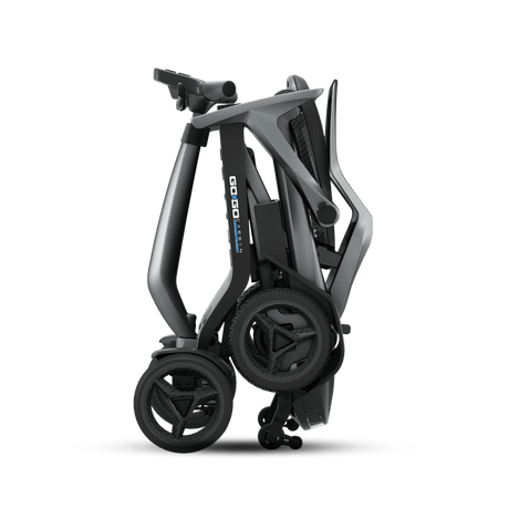 Foldable electric scooter on a transparent background