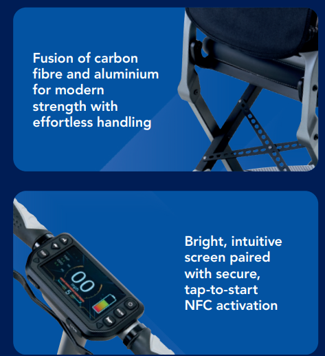 Drive Aerocarbon Fusion Ultra lightweight Carbon Fibre Compact Folding Mobility Scooter Only 14.5kg