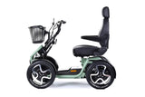mobility scooter with a basket on a white background