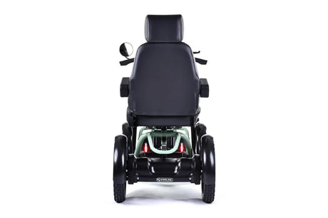 Black electric scooter on a white background