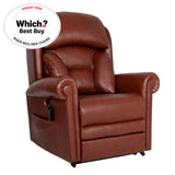 Cullingworth Leather Rise Recliner Chair with Powered Headrest and Lumbar