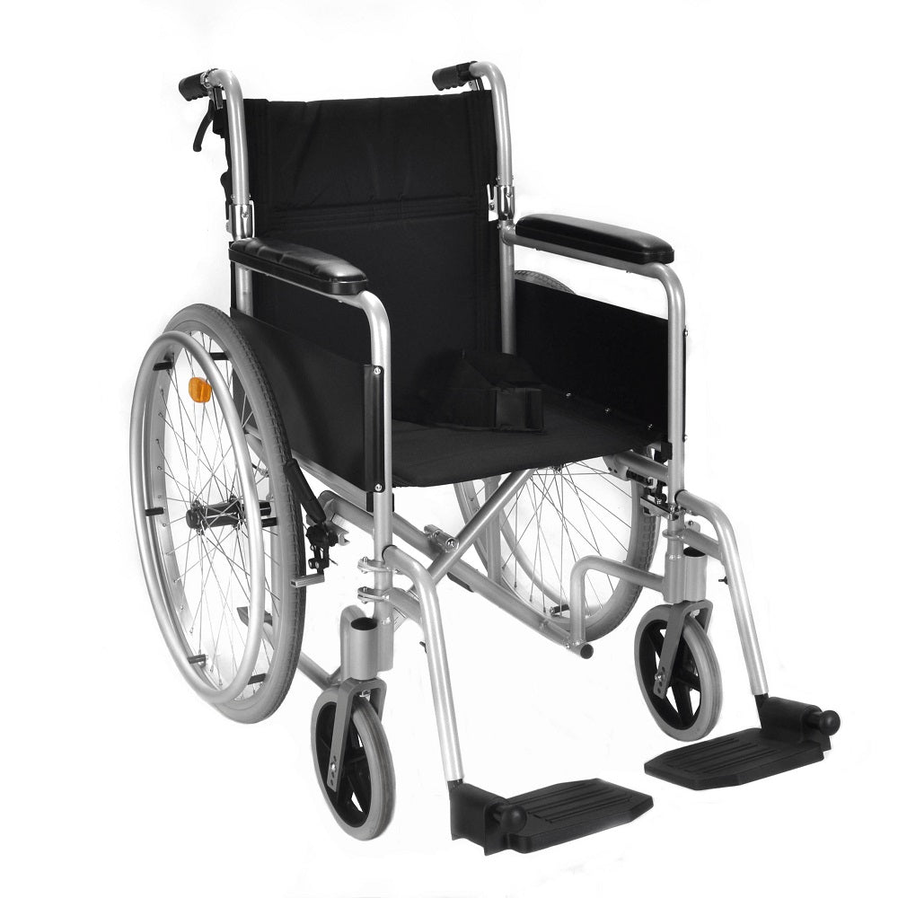 Lightweight folding self propel wheelchair lapbelt handbrakes ECSP04