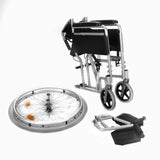 Lightweight folding self propel wheelchair 8.5kg with lapbelt handbrakes ECSP04