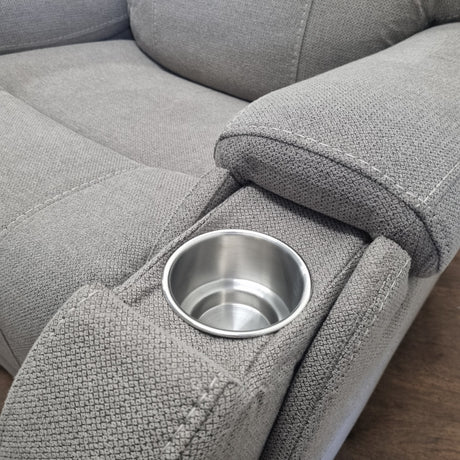 Atlas Fabric Rise Recliner Chair head and lumbar support and wireless charging