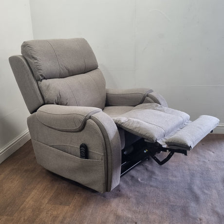 Atlas Fabric Rise Recliner Chair head and lumbar support and wireless charging